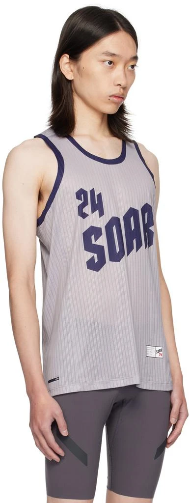 商品Soar Running|Gray & Navy American Race Tank Top,价格¥777,第2张图片详细描述