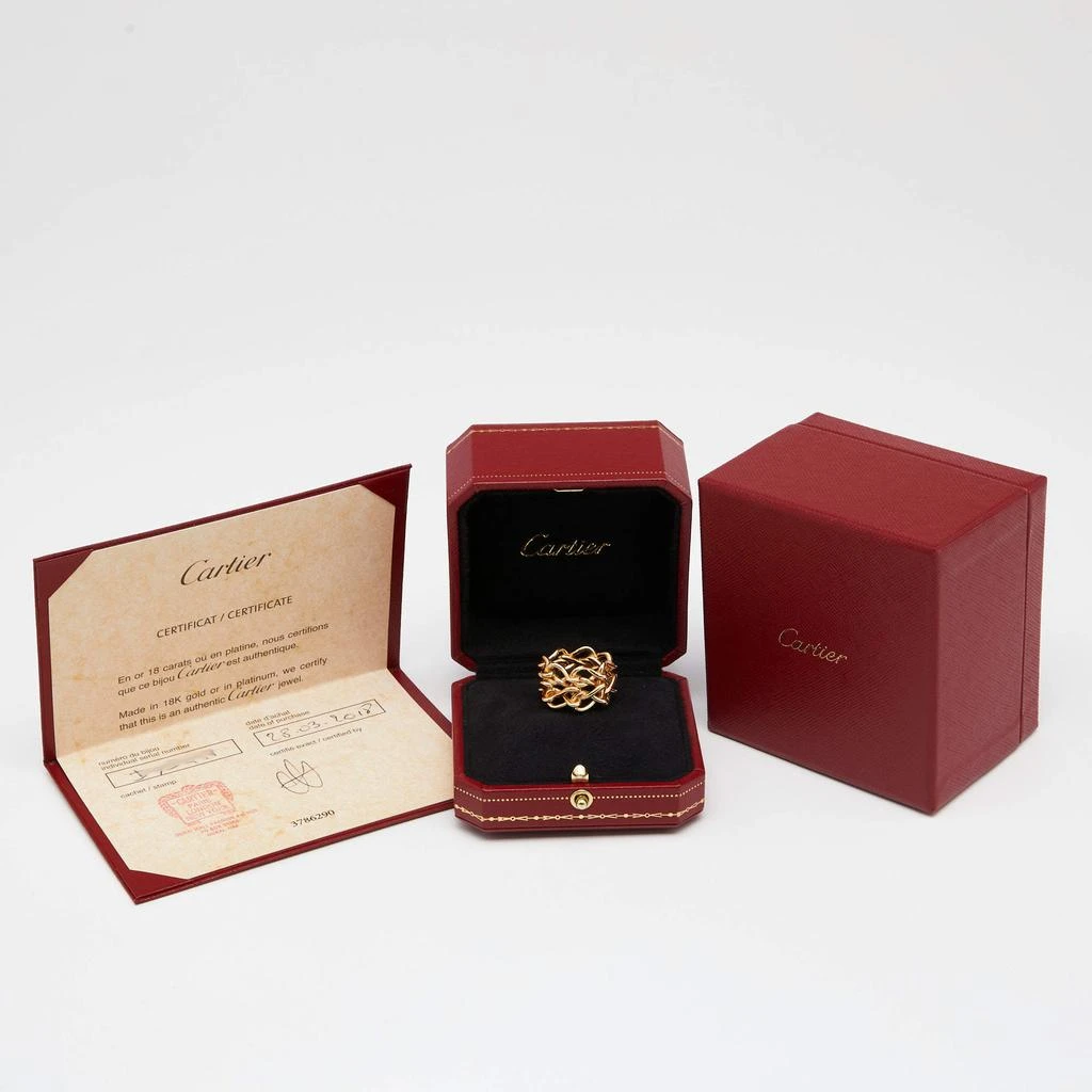 Cartier Maillon Infini De Cartier Woven Motif 18k Yellow Gold Band Ring Size 53 商品