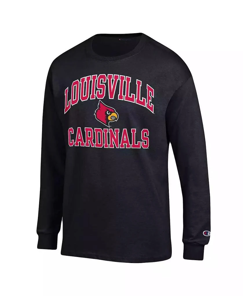 商品CHAMPION|Men's Black Louisville Cardinals High Motor Long Sleeve T-shirt,价格¥241,第2张图片详细描述