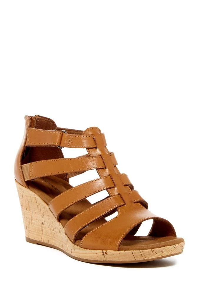 商品Rockport|Briah Gladiator Wedge Sandal - Wide Width Available,价格¥331,第1张图片