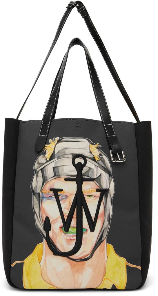商品JW Anderson|Black Pol Anglada Oversized Belt Shopper Tote,价格¥4745,第4张图片详细描述