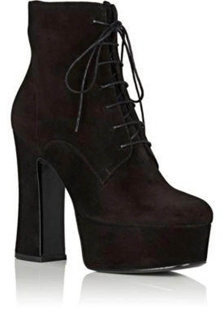 商品Yves Saint Laurent|Candy Suede Platform Boots,价格¥2968,第2张图片详细描述