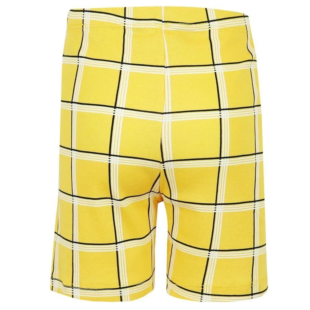 商品Mini Rodini|Yellow Check Biker Shorts,价格¥72,第4张图片详细描述