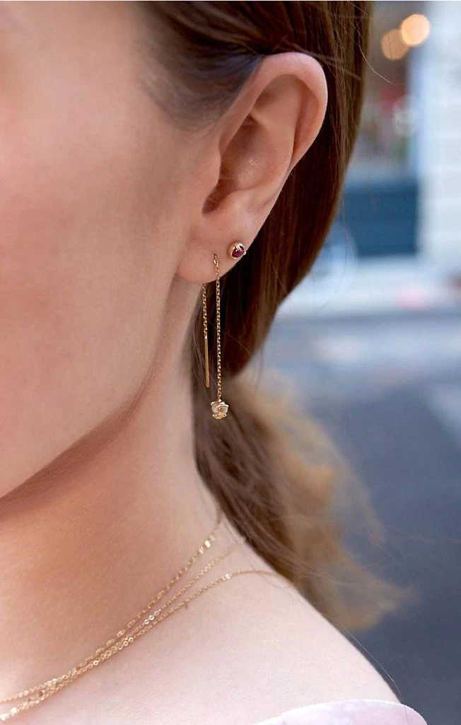 商品Elliot Young|Women's 14K "claw" 3 Pronged Stud Earring In Gold,价格¥1830,第2张图片详细描述