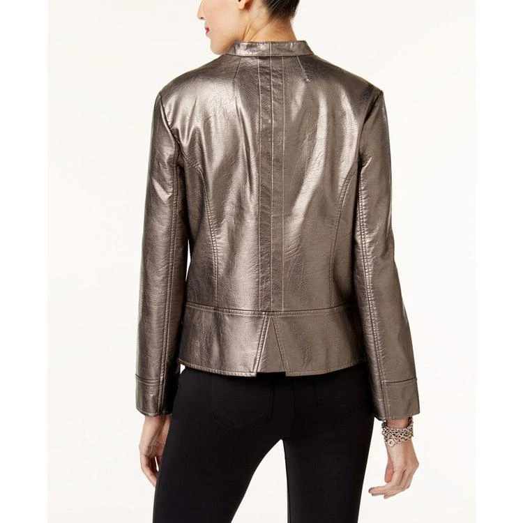 商品Alfani|Metallic Faux-Leather Jacket, Created for Macy's,价格¥300,第2张图片详细描述