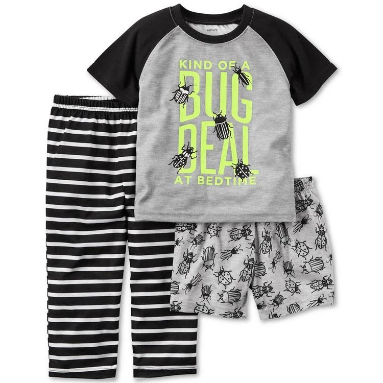 商品Carter's|幼儿3-Pc. Bug Deal Pajama Set, Toddler Boys (2T-5T),价格¥90,第1张图片