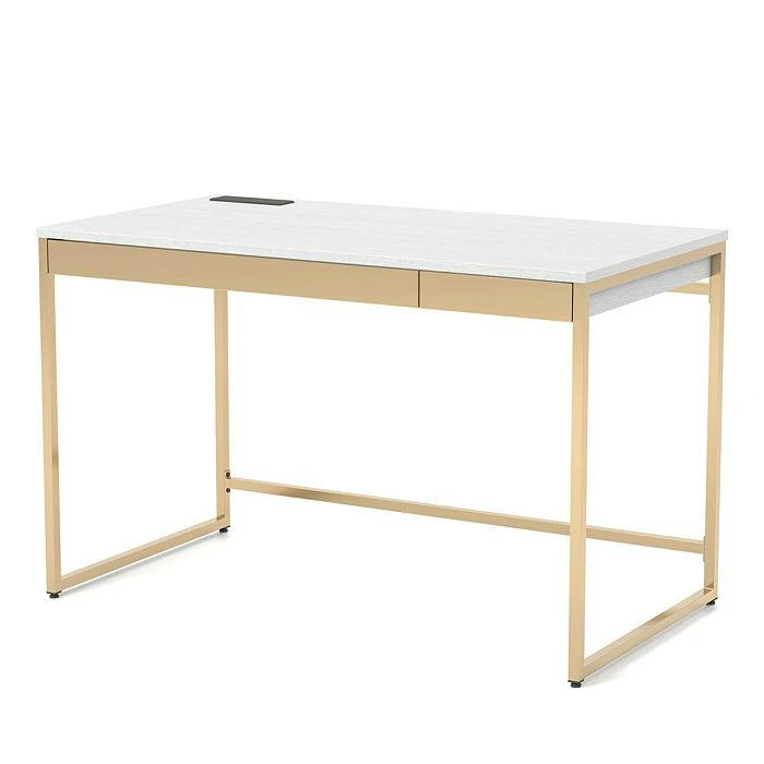 商品Sparrow & Wren|Gallway White Writing Desk with USB Ports,价格¥1774,第1张图片