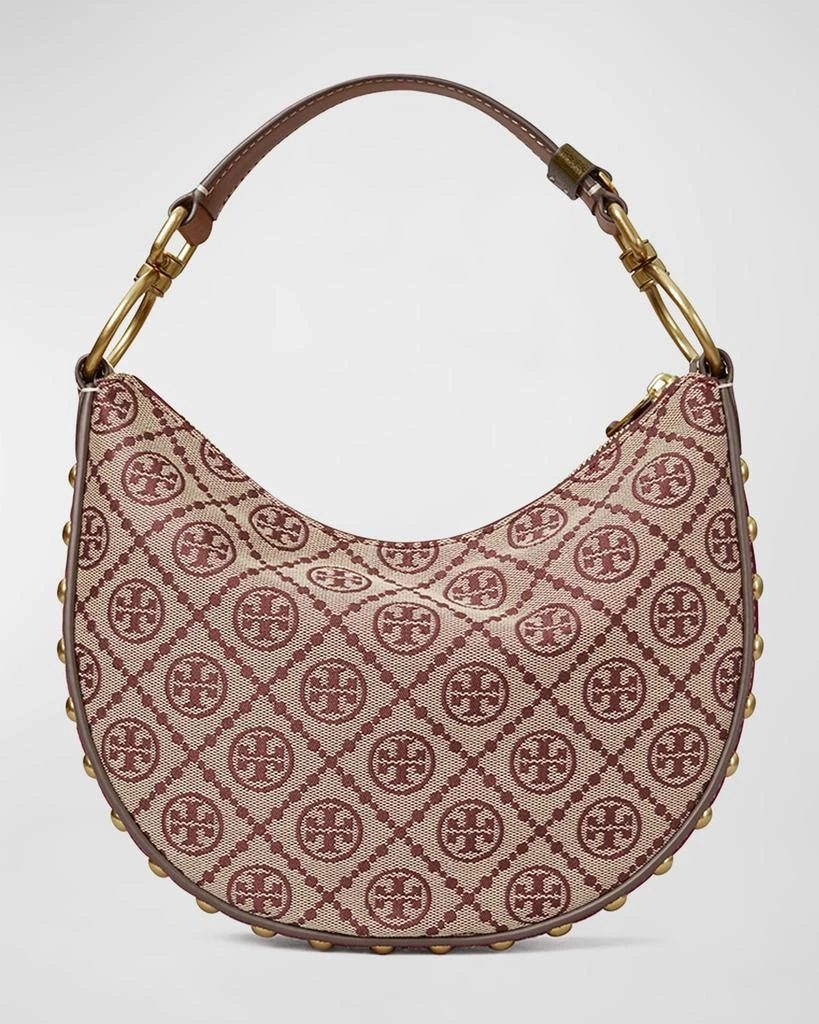 商品Tory Burch|Mini T Monogram Jacquard Crescent Crossbody Bag,价格¥2514,第2张图片详细描述