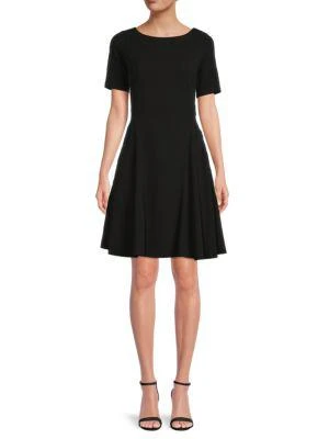 商品Calvin Klein|Solid Scoop Back Dress,价格¥184-¥258,第1张图片