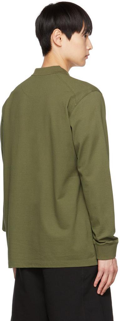 商品Y-3|Khaki Classic Long Sleeve Polo,价格¥464,第5张图片详细描述