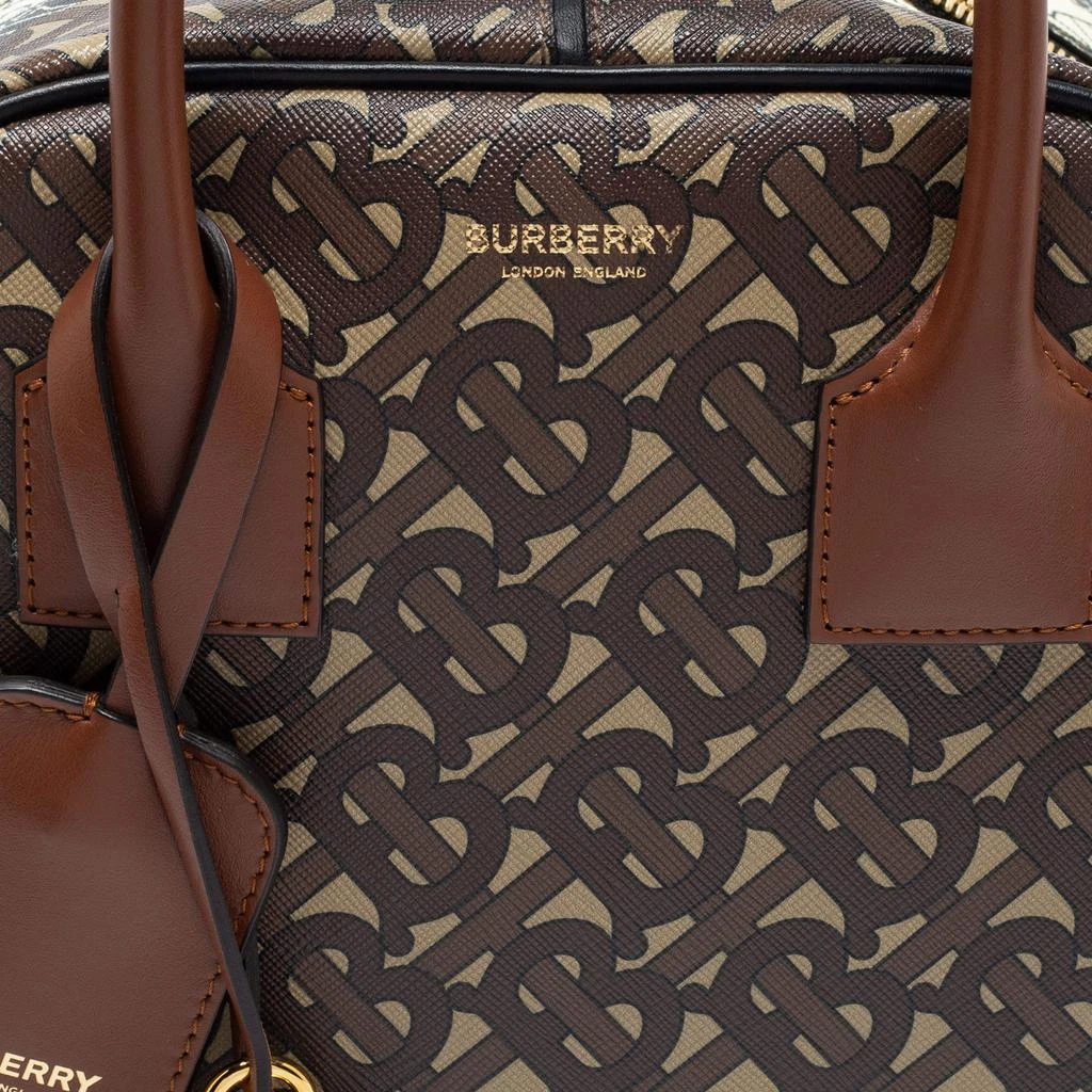 Burberry Brown Tb-Monorgram Coated Canvas And Leather Small Cube Bowler Bag 商品