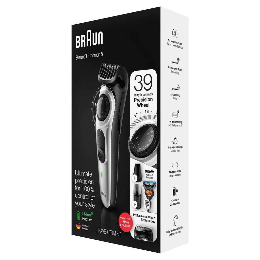 Braun Beard Trimmer 5 BT5260, Black/Silver Metal 商品