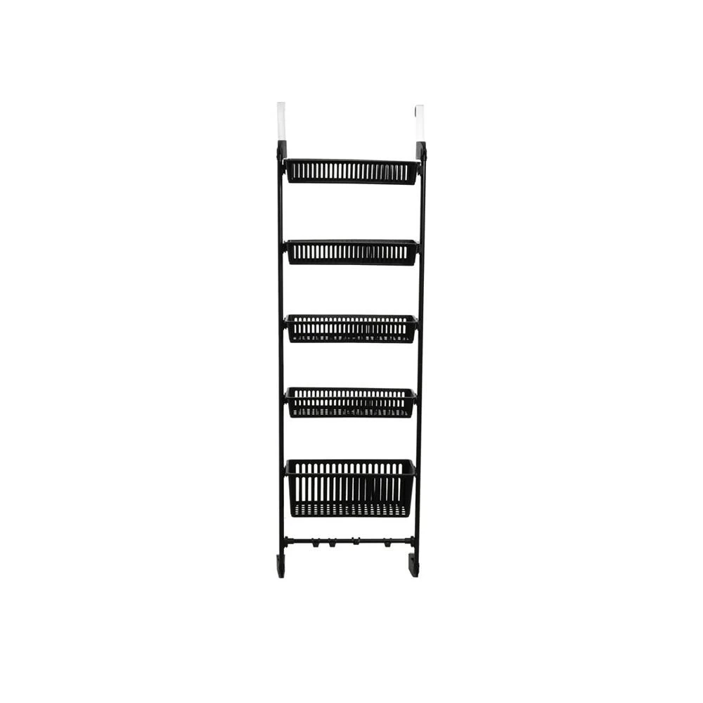 商品Household Essentials|Over The Door 5 Basket Rack with Hooks with Frame,价格¥955,第2张图片详细描述