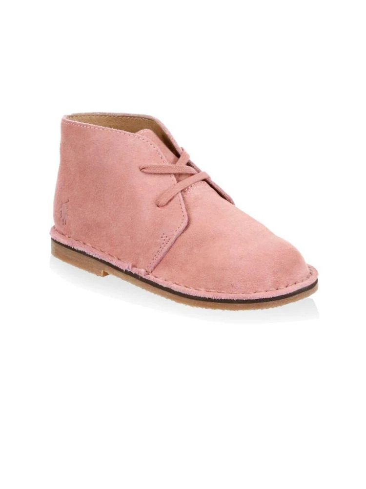 商品Ralph Lauren|Baby's & Toddler's Lace-Up Pink Suede Chukka Booties,价格¥196,第1张图片