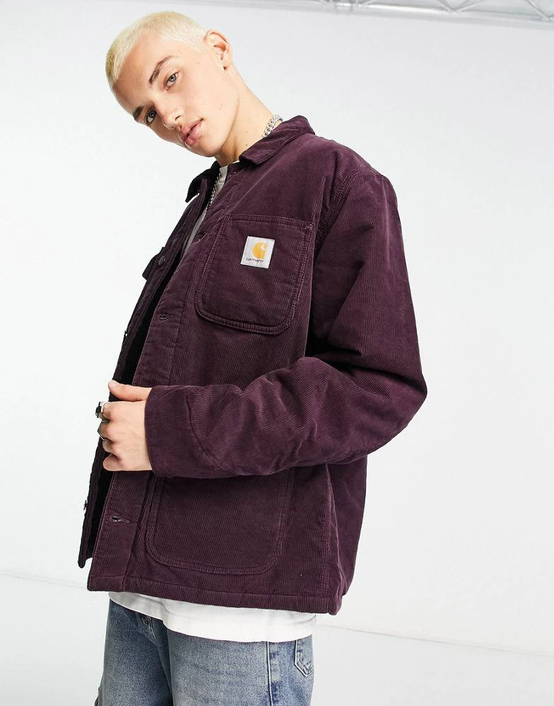 商品Carhartt WIP|Carhartt WIP michigan cord jacket in purple,价格¥893,第1张图片