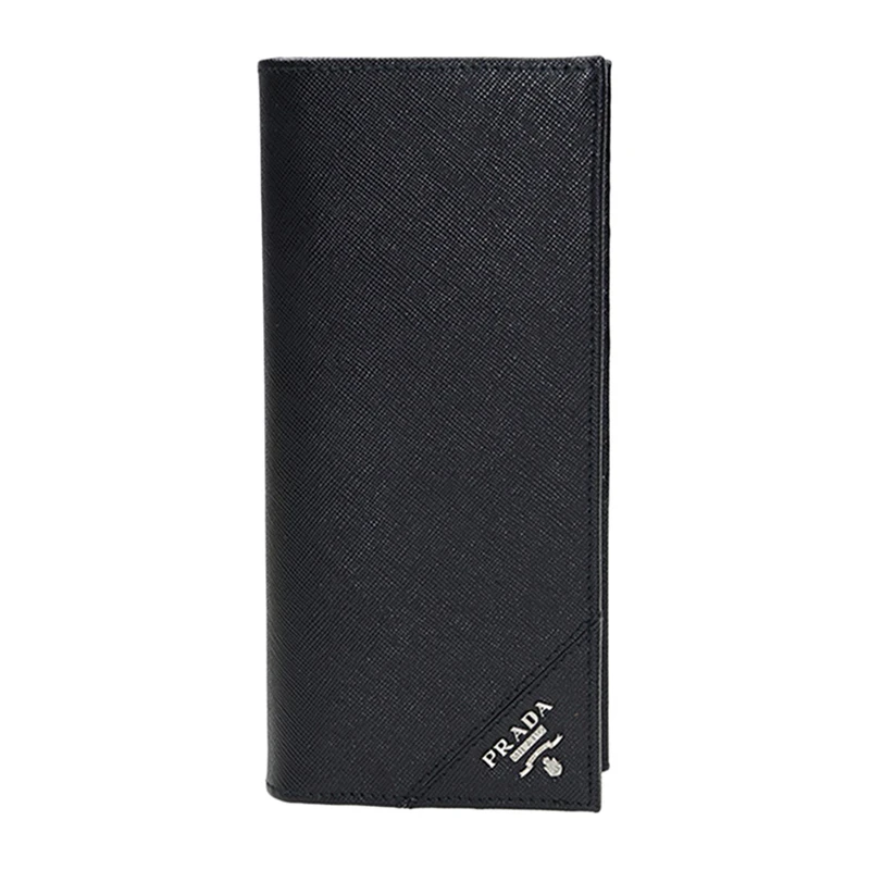 商品Prada|PRADA 黑色男士长款钱夹 2MV836-QME-F0002,价格¥4607,第1张图片