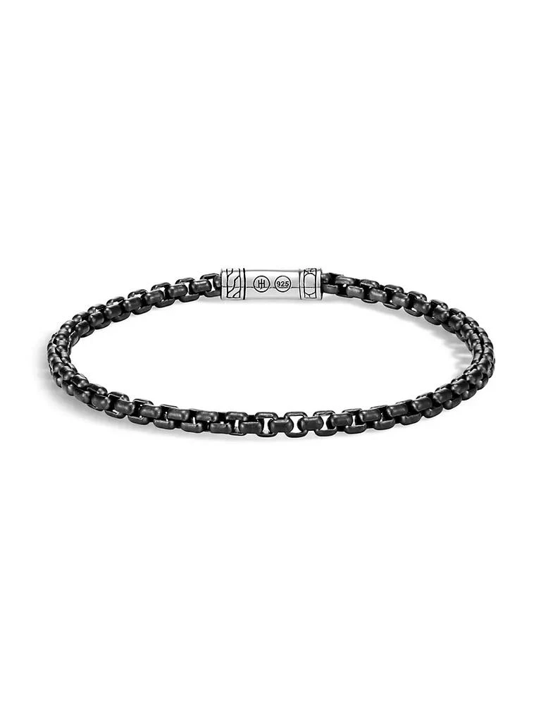 商品John Hardy|Chain Classic Blackened Sterling Silver Box Chain Bracelet,价格¥2438,第1张图片