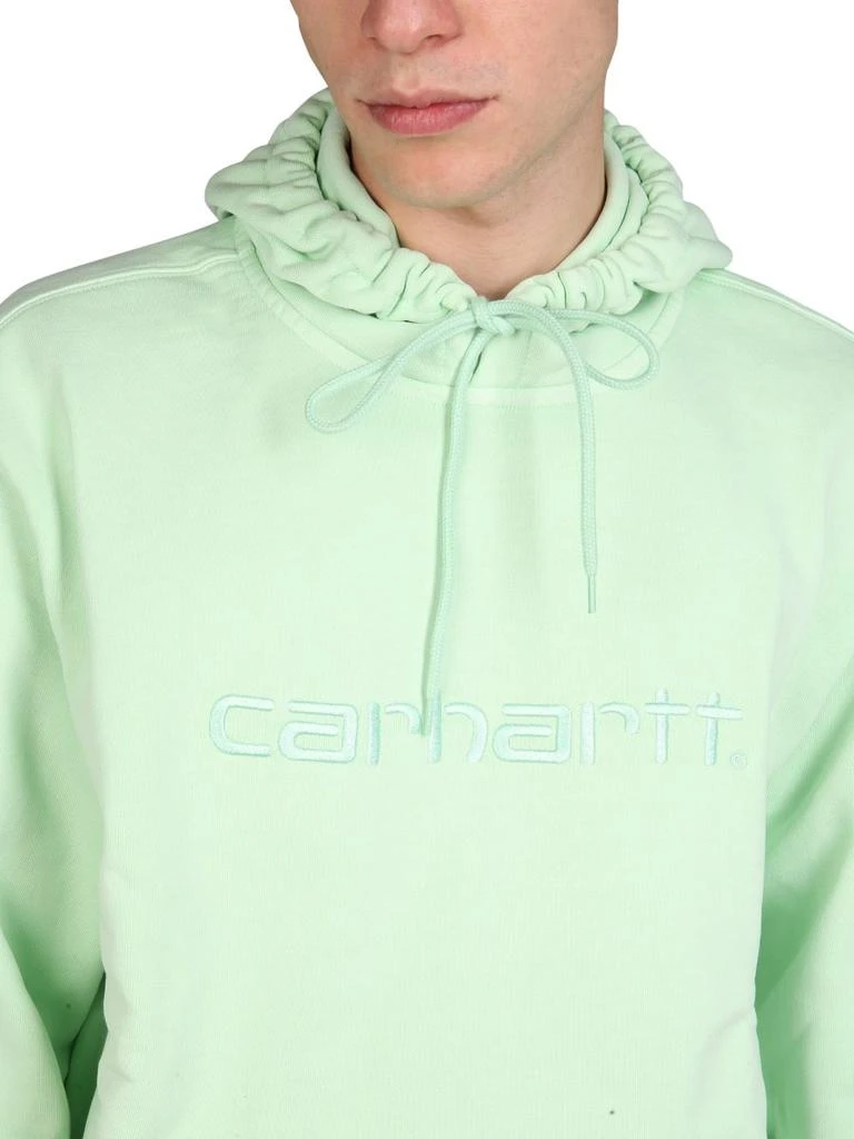 商品Carhartt|Carhartt WIP Logo Embroidered Drawstring Hoodie,价格¥381,第4张图片详细描述