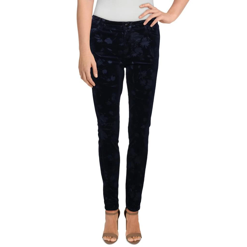 商品J Brand|J Brand Womens Maria Velvet Floral Skinny Jeans,价格¥92,第1张图片