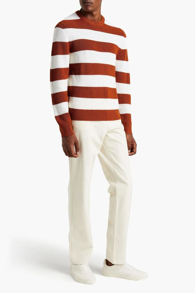 商品Sandro|Ribbed striped wool-blend sweater,价格¥760,第2张图片详细描述