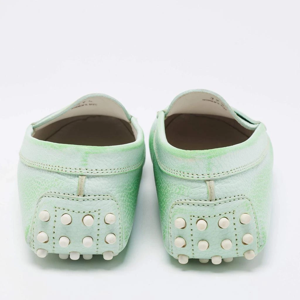 商品Tod's|Tod's Two Tone Effect Leather Penny Slip On Loafers Size 37.5,价格¥2714,第5张图片详细描述