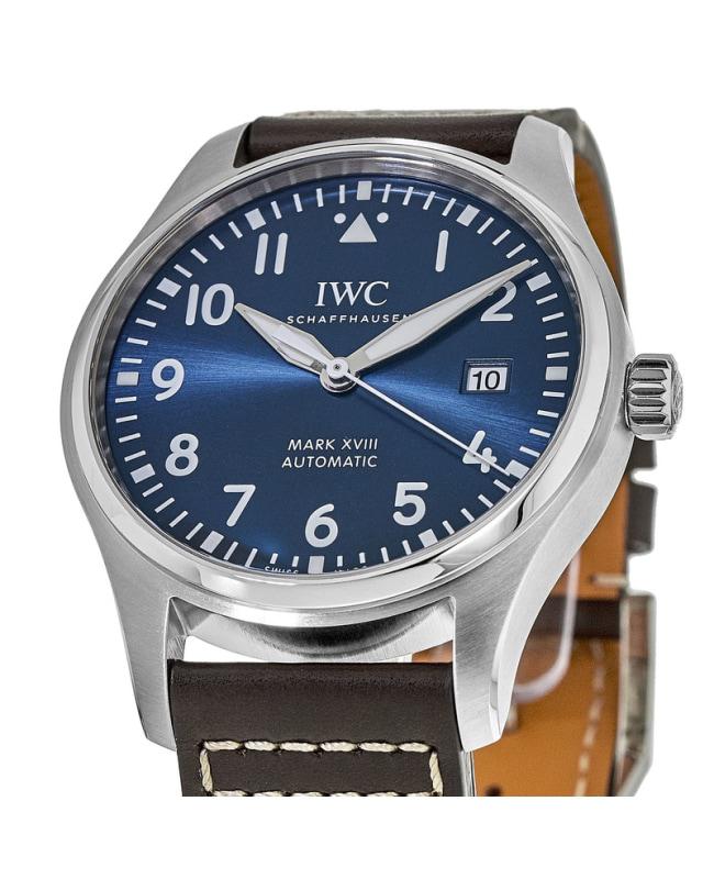 IWC Pilot's Mark XVIII Blue Dial Le Petit Prince Edition Steel Brown Leather Strap Men's Watch IW327010商品第2张图片规格展示