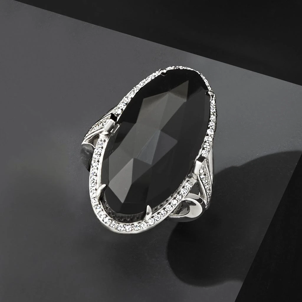 商品Ross-Simons|Onyx Ring With . White Topaz in Sterling Silver,价格¥1278,第4张图片详细描述