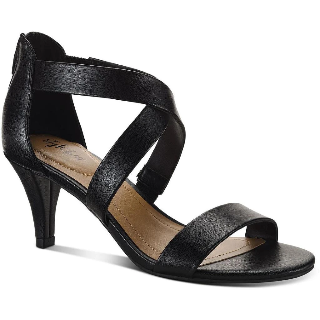 商品Style & Co|Style & Co. Womens Paysonn Criss-Cross Front Open Toe Kitten Heels,价格¥54,第2张图片详细描述