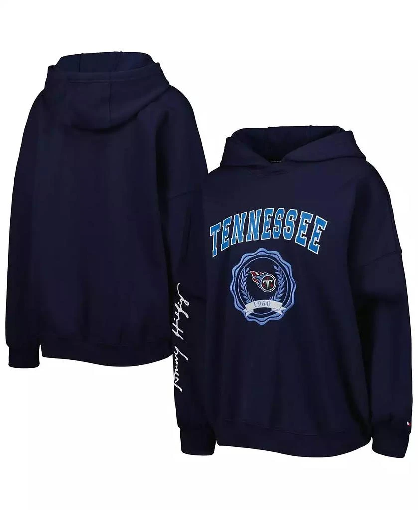 商品Tommy Hilfiger|Women's Navy Tennessee Titans Becca Drop Shoulder Pullover Hoodie,价格¥501,第3张图片详细描述