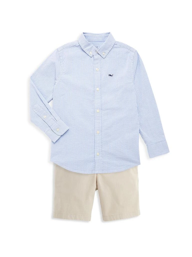 商品Vineyard Vines|Little Boy's &amp; Boy's Classic-Fit Seersucker Shirt,价格¥222,第2张图片详细描述