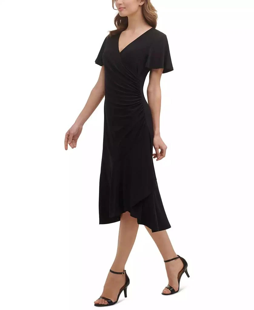 商品Kensie|Flutter-Sleeve Midi Dress,价格¥727,第3张图片详细描述