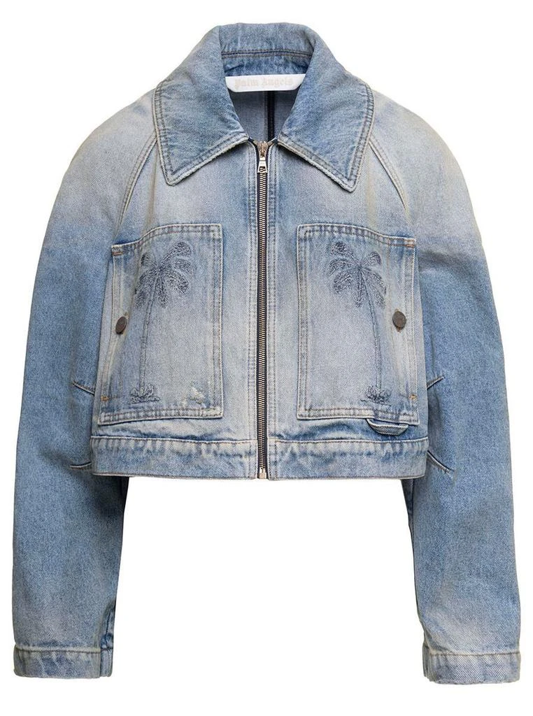 商品Palm Angels|Palm Angels Coats & Jackets in Blue,价格¥2851,第1张图片