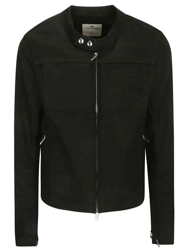 商品Courrèges|Iconic Black Denim Biker Jacket,价格¥5749,第1张图片