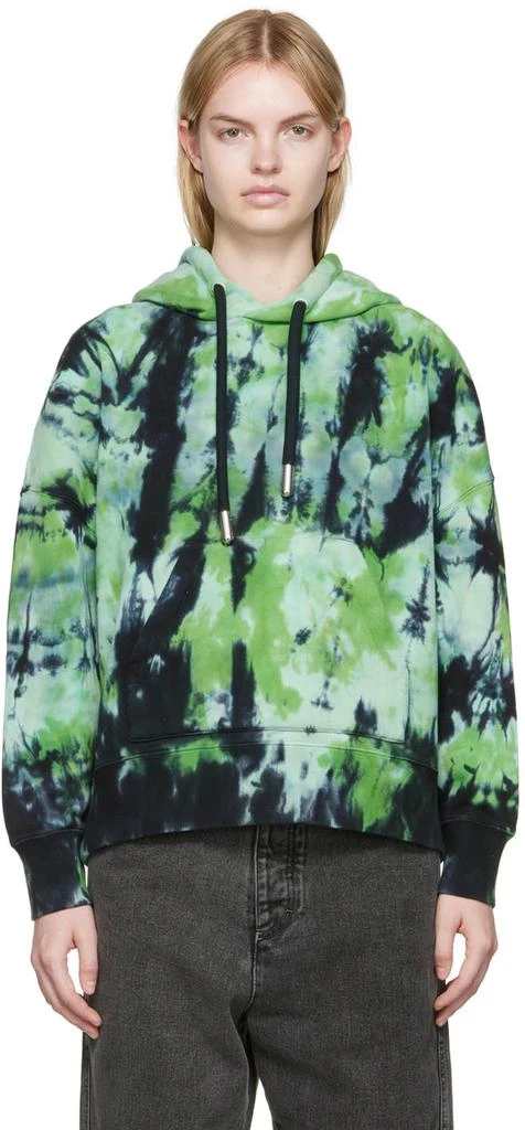 商品AMI|Green Cotton Hoodie,价格¥1105,第1张图片