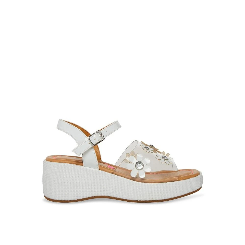 商品Steve Madden|Little Girls Jfarrah Flower Wedge Sandals,价格¥447,第2张图片详细描述