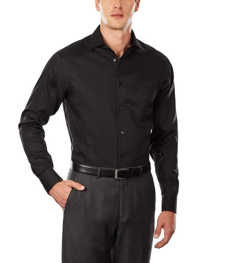 商品Calvin Klein|Men's Dress Shirt Regular Fit Non Iron Herringbone French Cuff,价格¥325,第1张图片