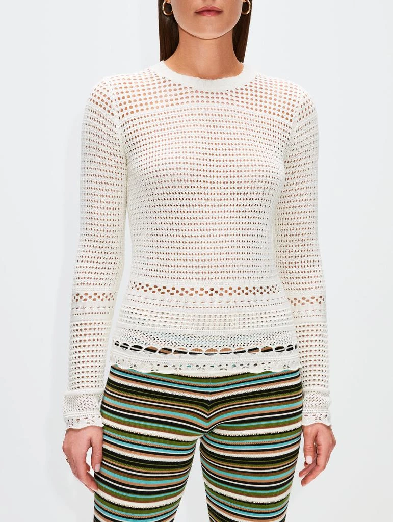 Silk Cotton Pointelle Top 商品