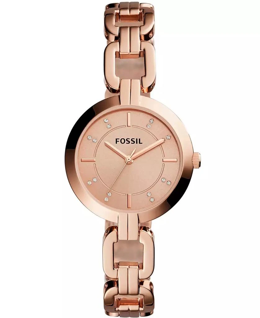 商品Fossil|Women's Kerrigan Three Hand Rose Gold Stainless Steel Watch 32mm,价格¥570,第1张图片