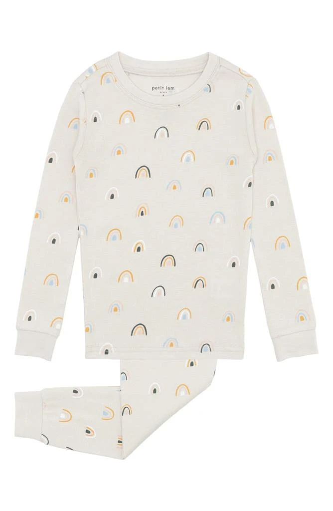 商品Petit Lem|Rainbow Print Fitted Organic Cotton Two-Piece Pajamas,价格¥115,第1张图片