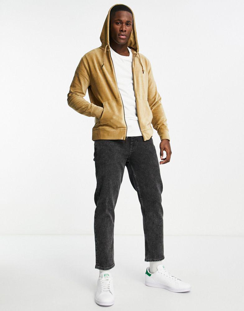 商品Ralph Lauren|Polo Ralph Lauren icon logo cord sweat full zip hoodie in khaki tan,价格¥1463,第5张图片详细描述