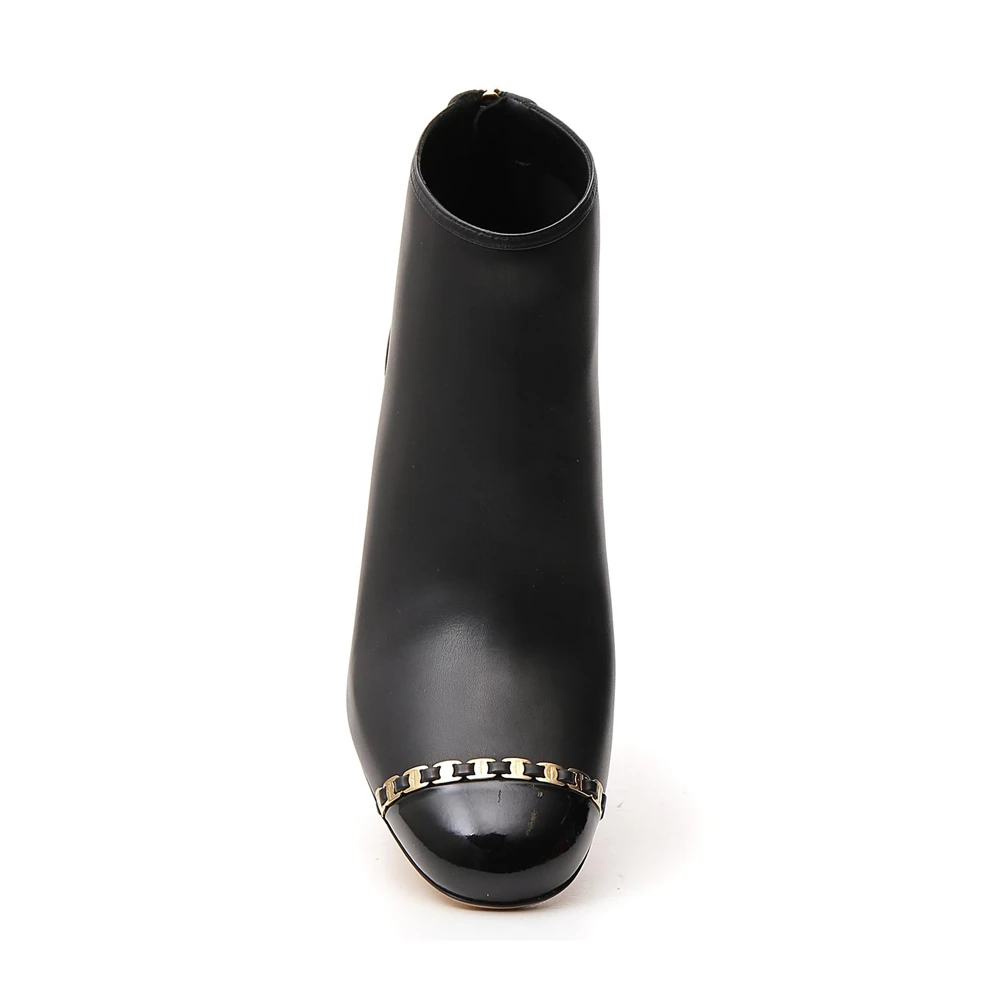 SALVATORE FERRAGAMO 菲拉格慕 女士黑色小牛皮踝靴 01-P057-704006 商品