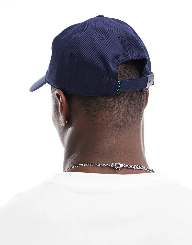 商品Lacoste|Lacoste large front logo cap in navy,价格¥537,第4张图片详细描述