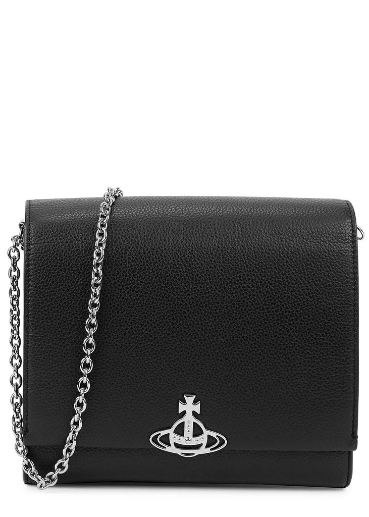 商品Vivienne Westwood|Lucy medium black leather cross-body bag,价格¥2857,第1张图片