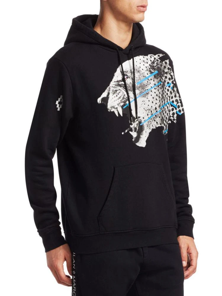 商品Marcelo Burlon|Animal Print Cotton Hoodie,价格¥3451,第3张图片详细描述