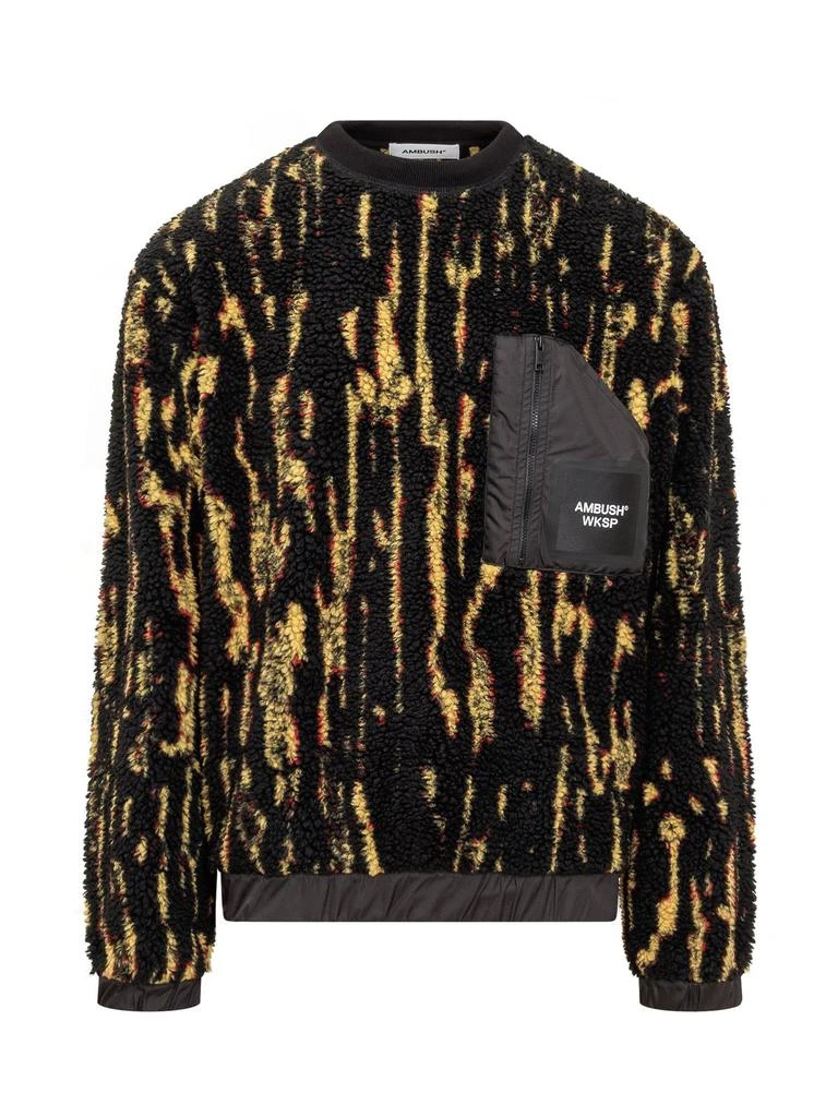 商品Ambush|Ambush Teddy Jacquard Crewneck Sweatshirt,价格¥1505,第1张图片