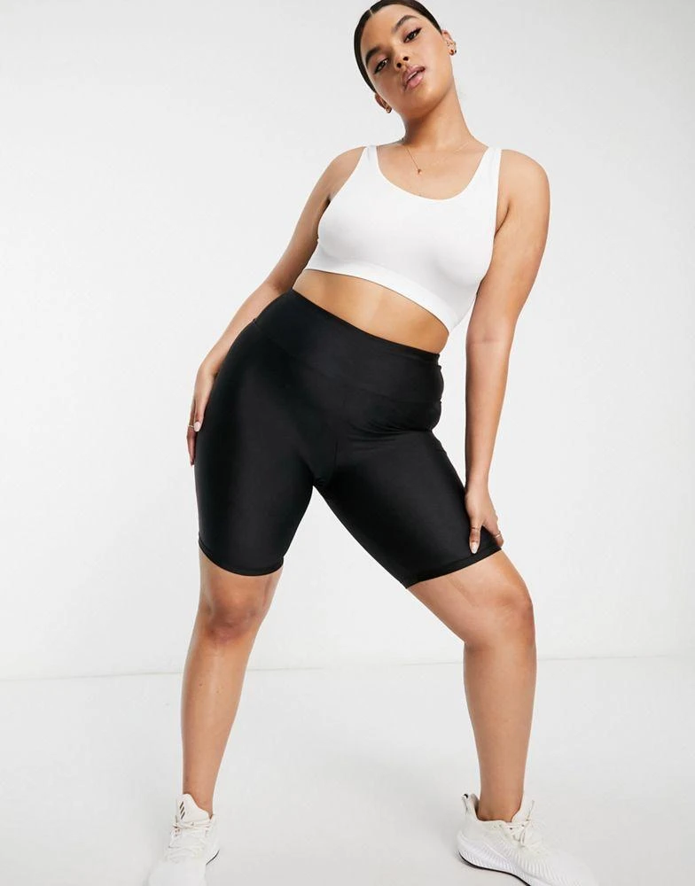 商品ASOS|ASOS 4505 Curve legging short in black sheen,价格¥103,第3张图片详细描述