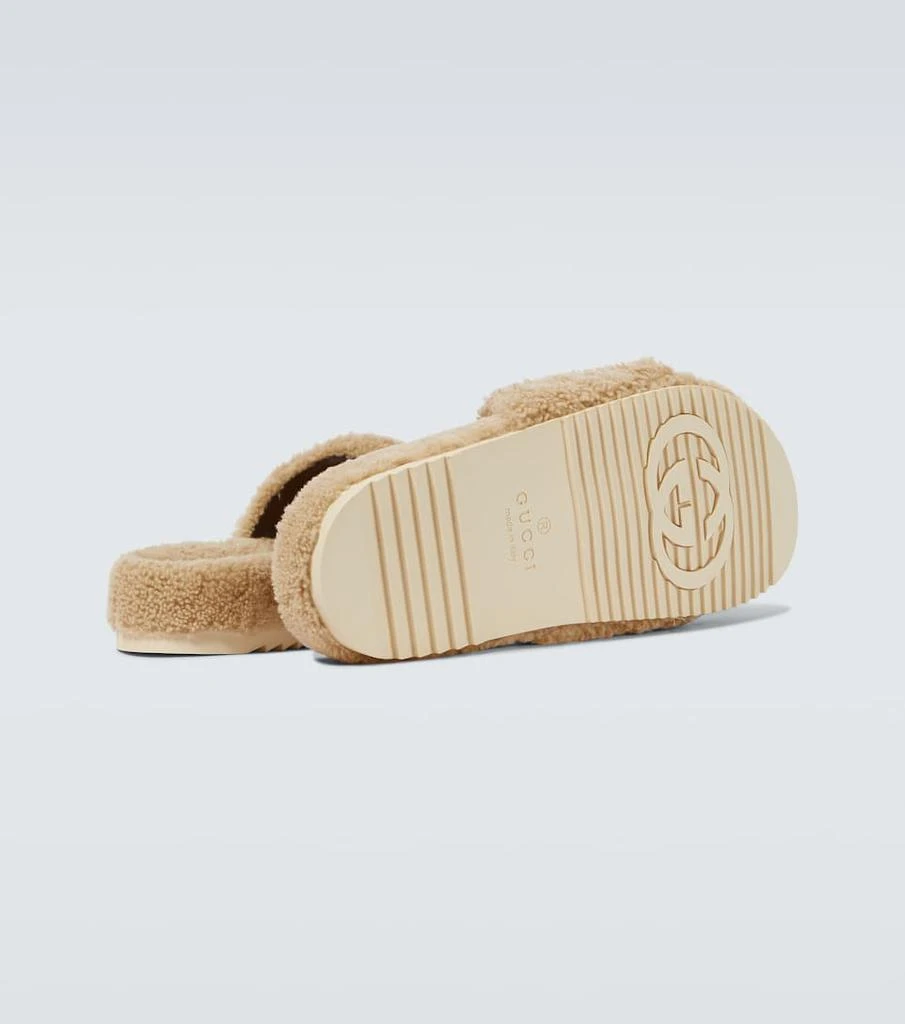 The North Face x Gucci羊毛皮凉拖鞋 商品