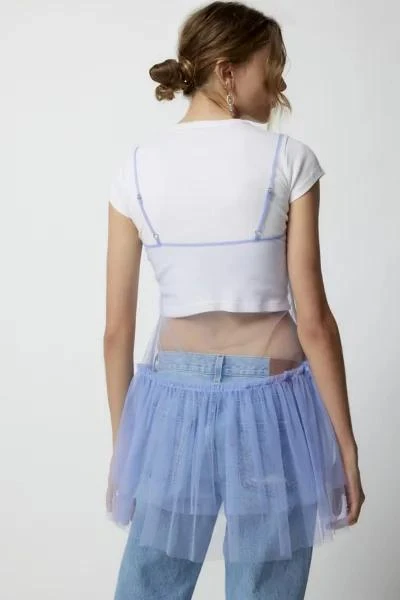 商品Urban Outfitters|UO Aria Sheer Ruffle Mini Dress,价格¥190,第5张图片详细描述