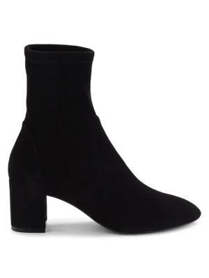 商品Stuart Weitzman|Yuliana Leather Sock Boots,价格¥1876,第1张图片