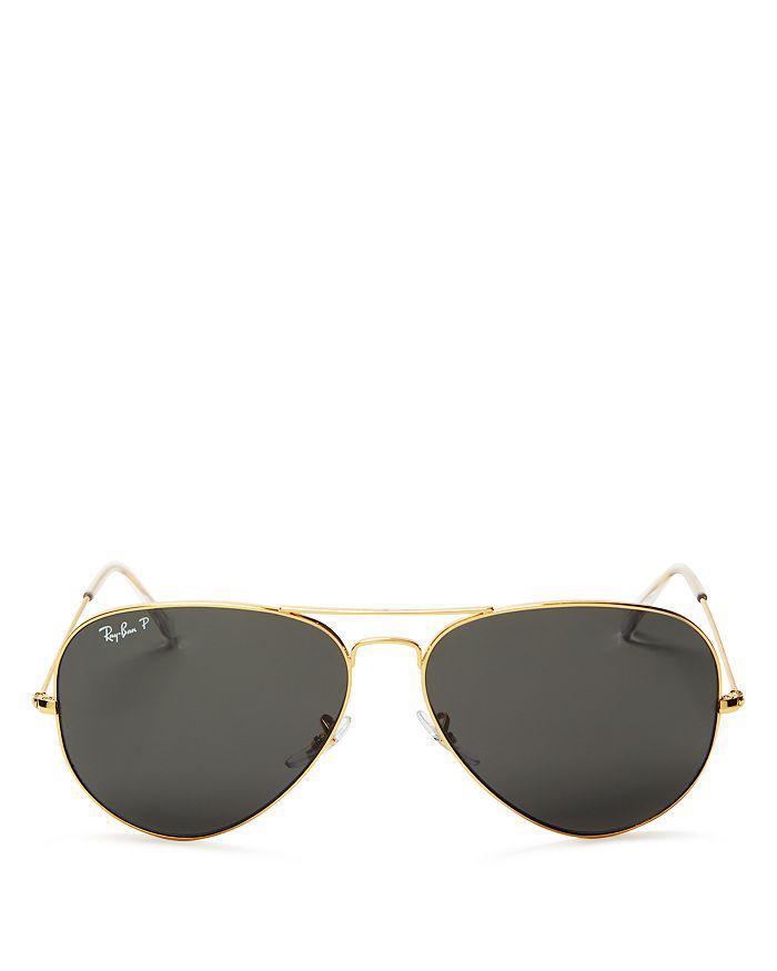 商品Ray-Ban|Polarized Classic Aviator Sunglasses, 62mm 墨镜,价格¥1178-¥1681,第1张图片